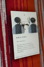 Pendiente Diada de Galiana Studio, pendientes colgantes de dos piezas en arcilla polimérica, hechos a mano